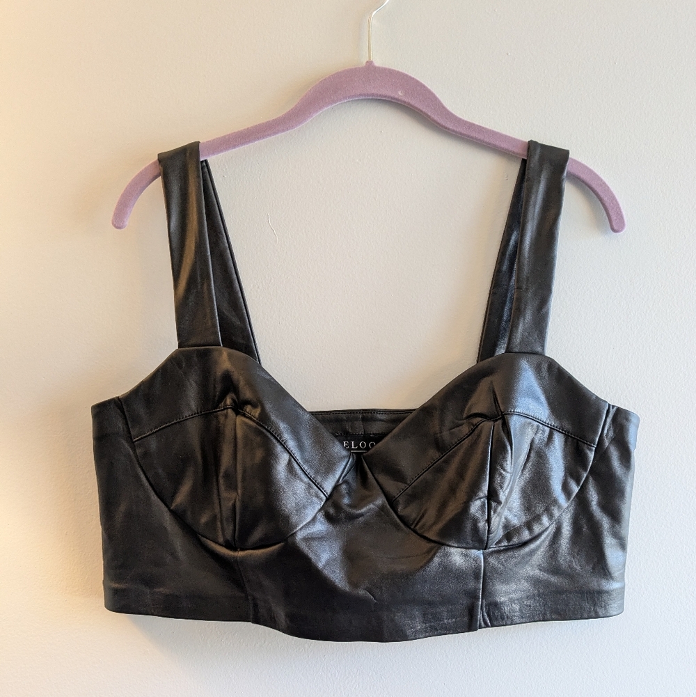 Eloquii Vegan Leather Bustier